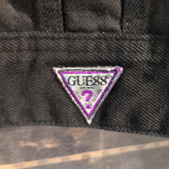 Rare Vintage Guess 88 Rising Black Denim Jacket Size Large 100% Cotton - Picture 4 of 8
